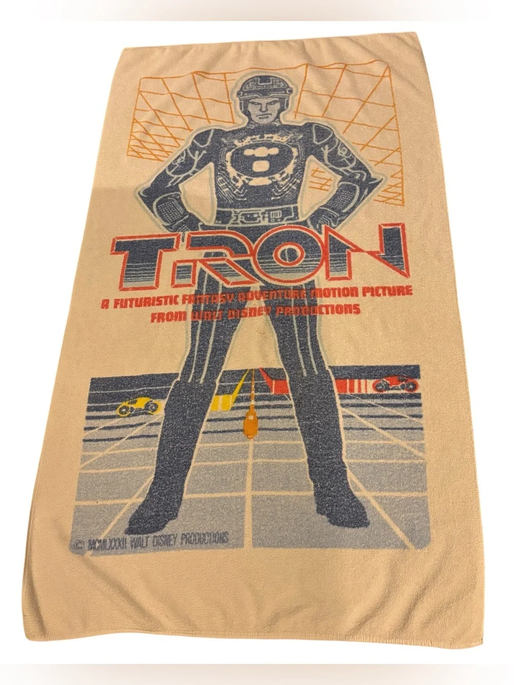 Vintage 1982 Disney TRON Promotional Beach Towel